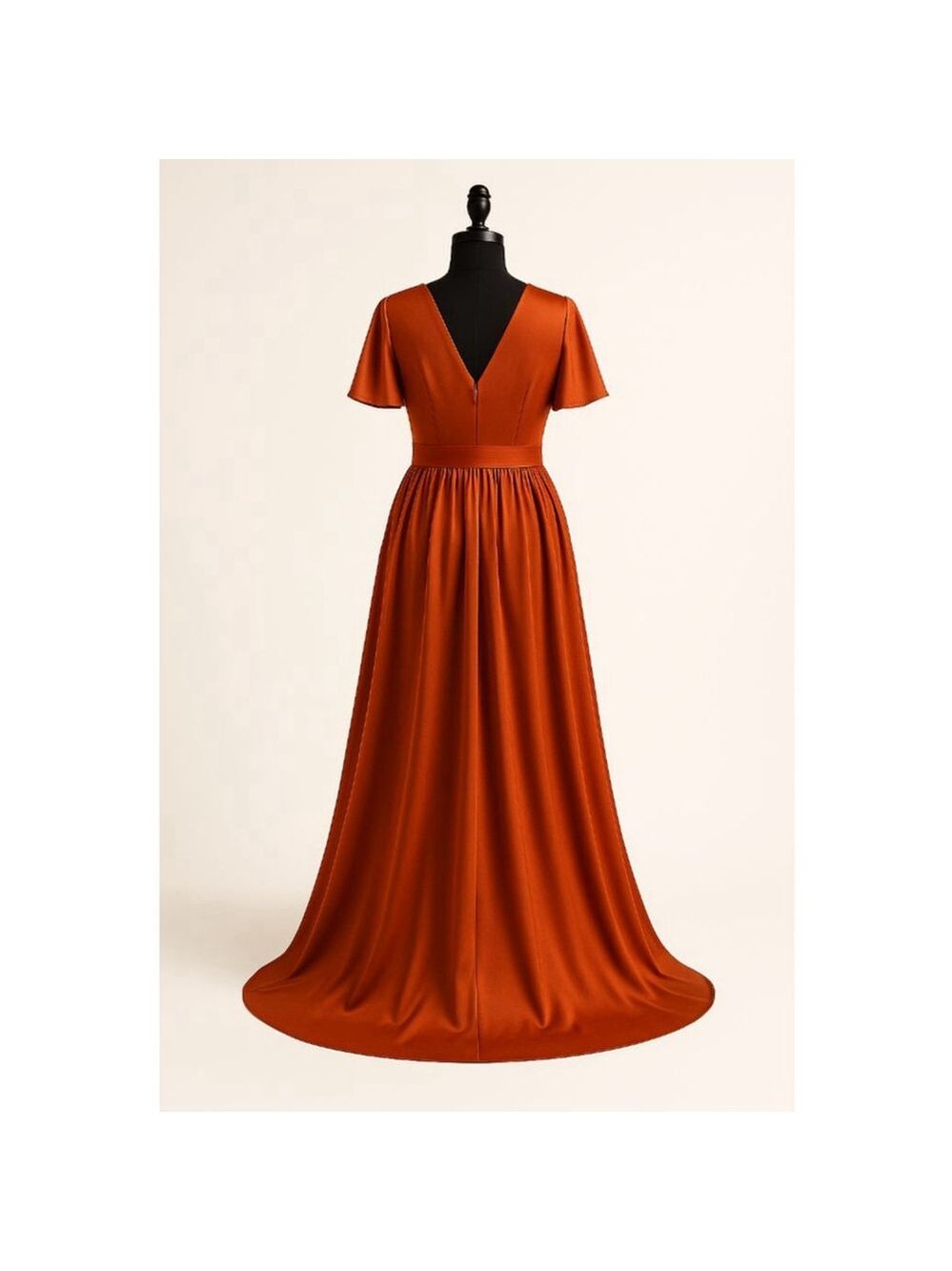 Lavetir Burnt Orange Maxi Dress Size 8 - Picture 4 of 11